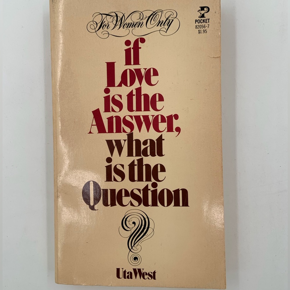 🌹New Listing🌹GUC If Love is the Answer, What is the Question? - book by Uta West